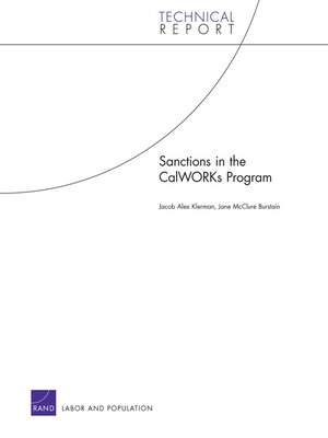 cover image of Sanctions in the CalWORKs Program